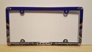 BALTIMORE RAVENS  AUTO PLASTIC LICENSE PLATE FRAME (NOT PERFECT LOOK AT PICS) #1 - Picture 1 of 2