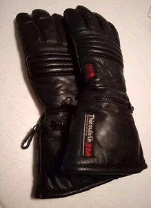 Tour Master Leather Wet/dry Thinsulate Motorcycle Gloves Zipper Pockets sz S - Picture 1 of 15