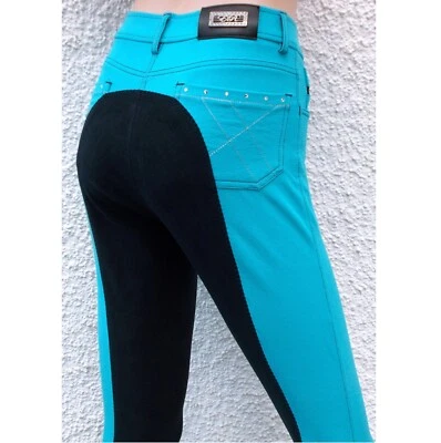Reithose Easy Rider Zohra Diamond Full, Vollbesatz, Strass, arctic blue - Bild 1 von 3