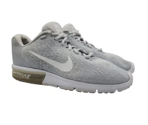 Nike Air Max Sequent 2 Gray Grey/White Athletic Shoes Womens Size 9.5 852465-007 - Picture 1 of 16