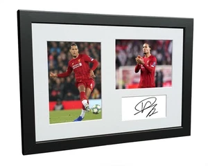 Signed Virgil Van Dijk Liverpool Photo Photograph Autograph Picture Frame Gift - Picture 1 of 1