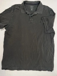 American Eagle Men’s Polo Shirt Size L Large Super Soft Dark Gray Grey - Picture 1 of 10