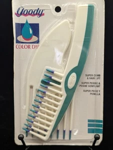 GOODY Super Comb And Hair Lift Set #58122 1994 Purple & Turquoise NOS - Picture 1 of 9