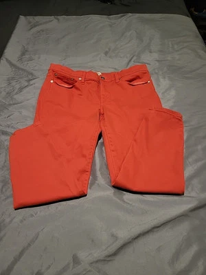 J. Jeans feminino Crew Toothpick vermelho/laranja 32p pré-propriedade estilo # G4571 (B) - Imagem 1 de 4