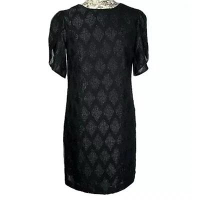 Cynthia Steffe Women's Sheath Dress Black Metallic Lined $375 Size 4 - Image 1 of 4