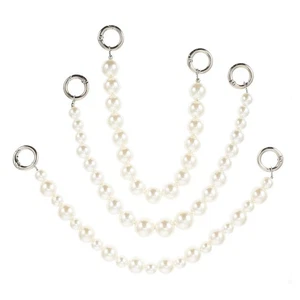 3 pezzi catena per cellulare telefono cellulare catena da appendere borsa decorativa perla decorazione telefono - Foto 1 di 12