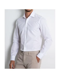 CAMICIA UOMO BARBA NAPOLI colore bianco liscio PZ8100 - Foto 1 di 7