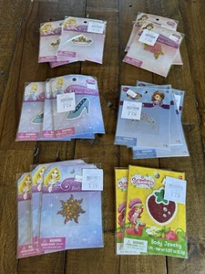 Lot Of 18 Disney Princess + Strawberry Shortcake Body Jewelry Removable Sequins - Picture 1 of 7