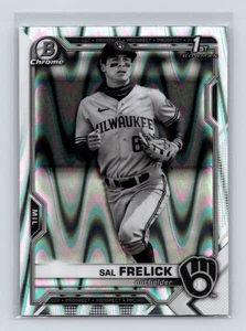 Sal Frelick 2021 Bowman Draft #BDC-172 Chrome Black & White RayWave Refractor - Picture 1 of 2