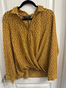 Top Sharagano XL gelb/weiß gepunktet - Bild 1 von 7