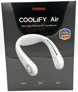 Torras Coolify Air Neck Personal Air Conditioner Ultra-Light Golden White SEALED - Picture 1 of 5
