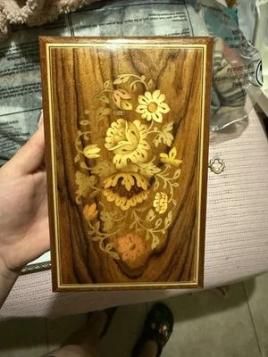 Vintage Italy Music Jewelry Box With Key   - Image 1 of 4