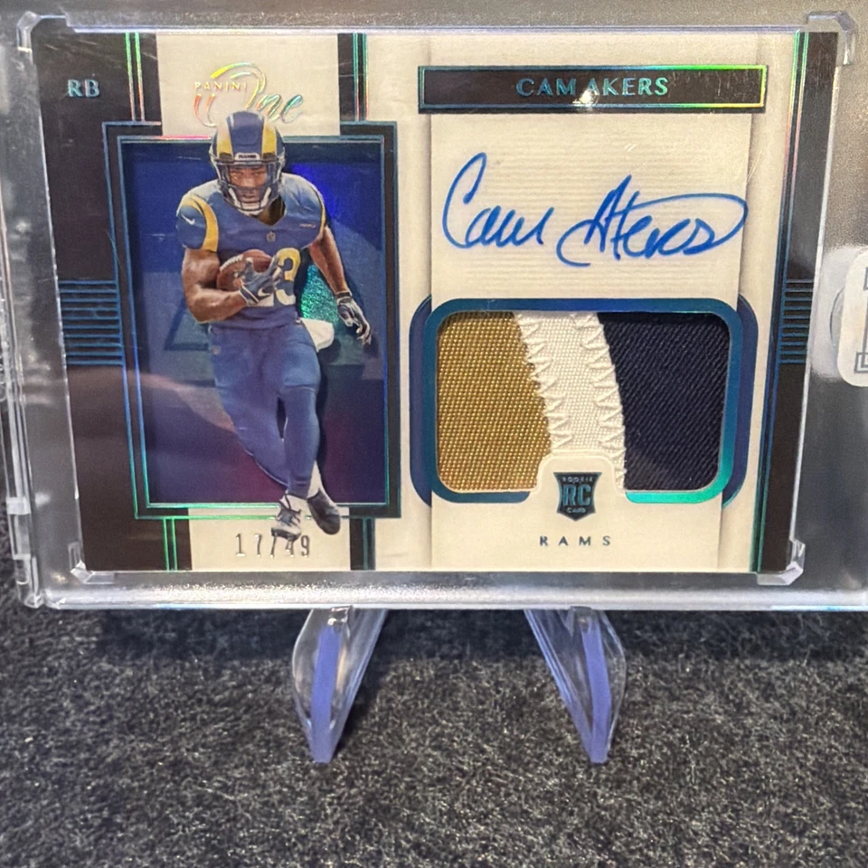2020 Panini One Cam Akers RC Patch Auto /49 - Image 1 of 2