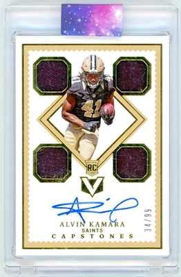 ALVIN KAMARA - 2017 VERTEX CAPSTONES RPA ROOKIE PATCH RC AUTO /99 - Image 1 of 2