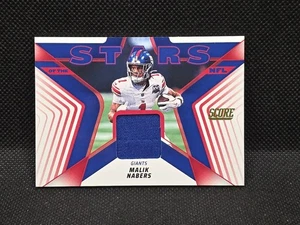 2025 Panini Score Football Stars Of The NFL Malik Nabers Patch #SNJ-MNS Giants  - Picture 1 of 2