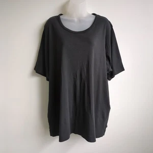 Camiseta Duluth Trading para mujer Plus 3X negra cuello redondo manga codo cola larga - Imagen 1 de 10