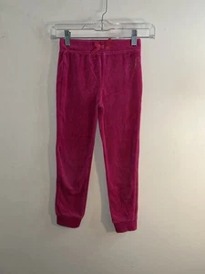 Juicy Couture Girls' Pink Velour Joggers Size 6/7 - Picture 1 of 4