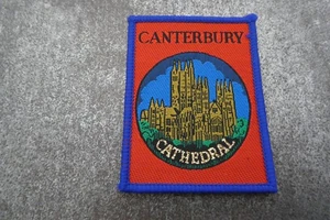 Canterbury Cathedral Woven Cloth Patch Badge (L4K) - Picture 1 of 2