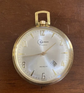 KALTRON 17 Jewel Incabloc Taschenuhr Made in France läuft - Bild 1 von 4