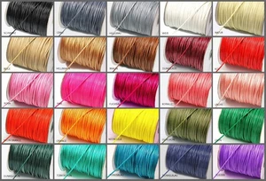 INWARIA Kordel gewachst Ø 0,5/1/2/3 mm Schnur 5m Band Perlenschnur, BK-45 - Bild 1 von 157