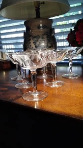 six waterford vintage champagne/sherbet glasses 4.75" tall - Picture 1 of 3
