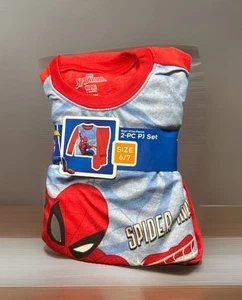 SPIDER-MAN MARVEL 2 Pc Basic Fleece Pajamas Sleepwear Boys Sz 6/7 Pant & Top New - Picture 1 of 5