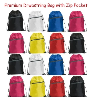 SUNSHINE COLLECTION Premium Wasserdichte Reißverschluss Kordelzugtasche Sport Fitness Sack Schwimmen PE Kit Schuhtasche