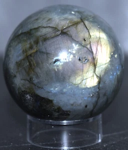 Schöne Labradorit Kugel mit Ständer 2"/191 Gramm - Bild 1 von 12