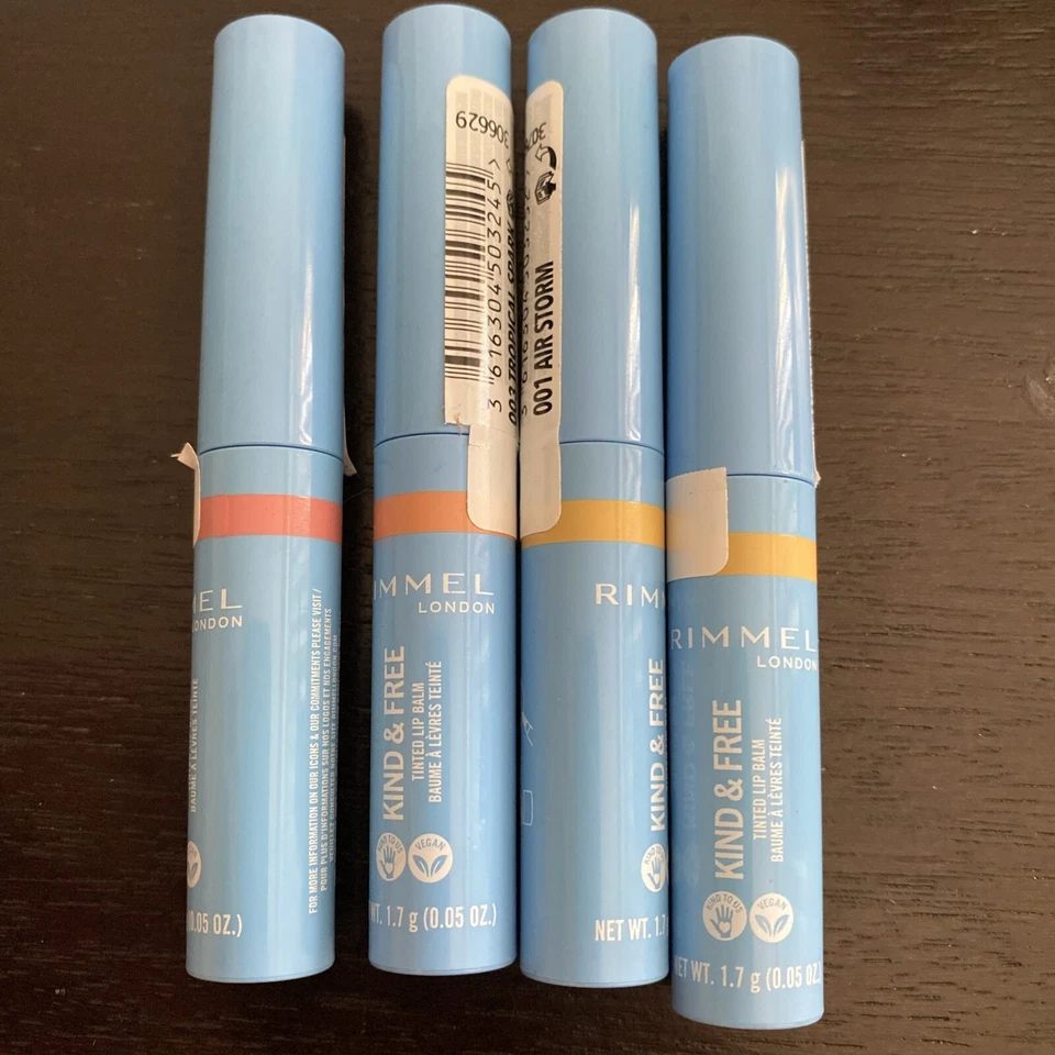 4 novos bálsamos labiais coloridos Rimmel London tipo e grátis - Imagem 1 de 1