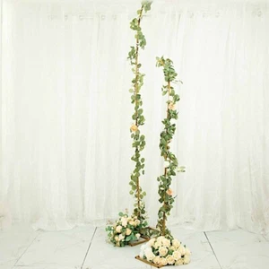 2 GOLD Curved Top Metal Floral Display Frames Arch Backdrop STAND Set Events - Picture 1 of 8