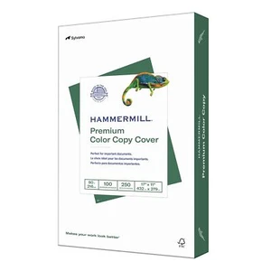Hammermill 80lb Premium Color Copy Cover Paper 250 Sheets 17x11 White - Picture 1 of 7