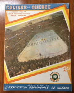 RARE 1954 QHL Quebec Aces Program Al Arbour vs Chicoutimi Sagueneens - Picture 1 of 5