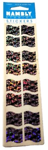HAMBLY Studios Music Notes Staff Sparkly Scrapbook Sticker Prismatic New 1 Sheet - Picture 1 of 3