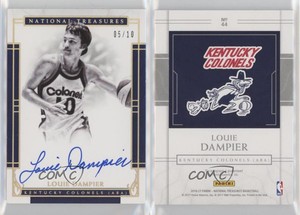 2016-17 Panini National Treasures Signatures Gold /10 Louie Dampier #44 Auto HOF