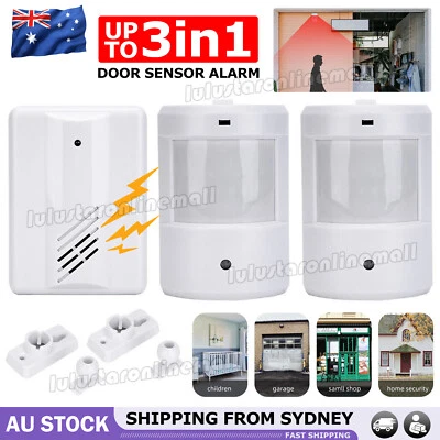 Wireless Sensor Detector Door Bell Gate Entry Chime Doorbell Alarm Alert Motion - image 1 of 4