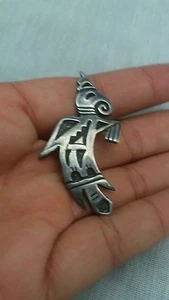 Nice vintage Native American Hopi sterling silver bird pin brooch - Picture 1 of 4