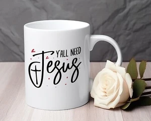 Christian Y'All need Jesus novelty mug - Picture 1 of 2