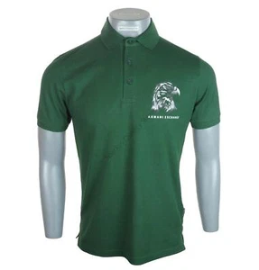 Neu authentisches Armani Stretch Poloshirt Herren Flasche grün normale Passform - Bild 1 von 5