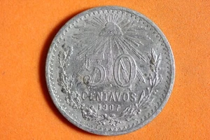 1907 Mexico 50 Centavos Silver Coin #M18534 - Picture 1 of 2