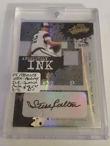 '05 Absolute Memorabilia Absolutely Ink Swatch Double Spectrum #32 Steve Carlton