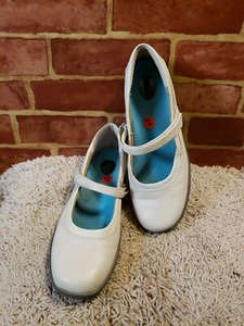 Women's AETREX Bone Pebbled Leather Mary Jane Loafer JULIA E363W US-9.5 2842 - Picture 1 of 9
