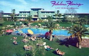 Las Vegas Nevada fabelhaftes Flamingo Hotel Schwimmbad Postkarte - Bild 1 von 2