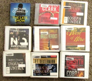 9 AUDIO BOOK LOT ACTION MYSTERY THRILLER connelly CAIN finder FORSYTH DUGONI - Picture 1 of 1