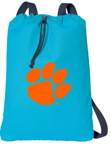 Clemson Drawstring Backpack COMFORTABLE COTTON! WIDE STRAPS-NOT CHEAP NYLON! Cover
