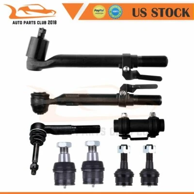 8pcs Front Outer Tie Rod Lower Upper Ball Joints For 2005-2019 Ford F-250 Super - Image 1 of 4