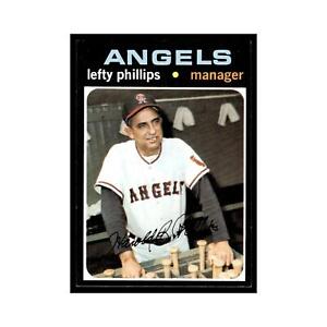 1971 Topps Baseball Card Lefty Phillips Angels #279