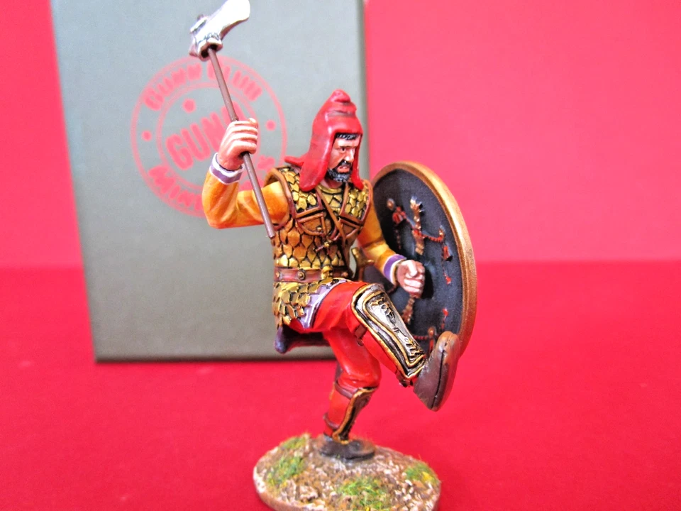 THOMAS GUNN XE15C Persian Immortal kicking with axe and shield Figure - Image 1 of 4