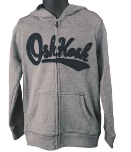 Sudadera con capucha Osh Kosh B'Gosh con cremallera para niños talla 6 gris - Imagen 1 de 10
