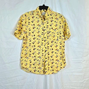 J. Camisa manga corta Crew Secret Wash amarilla bandera náutica calce clásico para hombre - Imagen 1 de 10