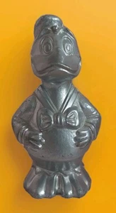 1960s DONALD DUCK 6" Coin Bank WALT DISNEY Silver Plated CAVALIER Made ENGLAND - Picture 1 of 6